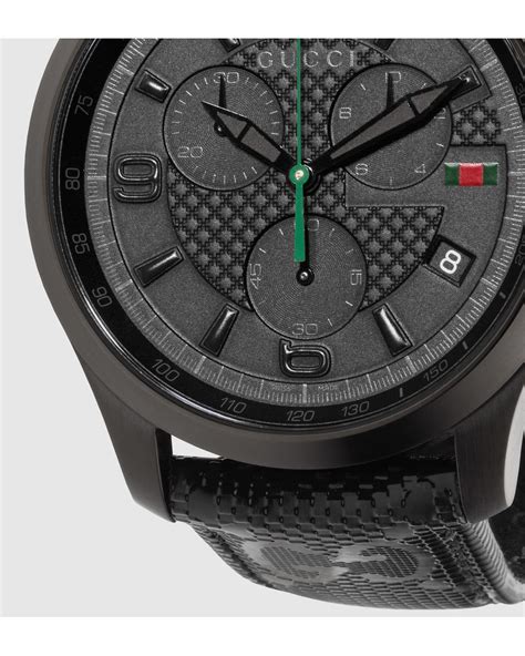 gucci unisex swiss chronograph g-timeless black fabric strap watch 44mm|Gucci g timeless collection.